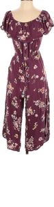 Burgundy floral jumper with pockets!